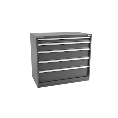 Champion Tool Storage Modular Drawer Cabinet, 5 Drawer, Dark Gray, Steel, 47 in W x 28-1/2 in D x 41-3/4 in H E18000502ILCFTB-DG